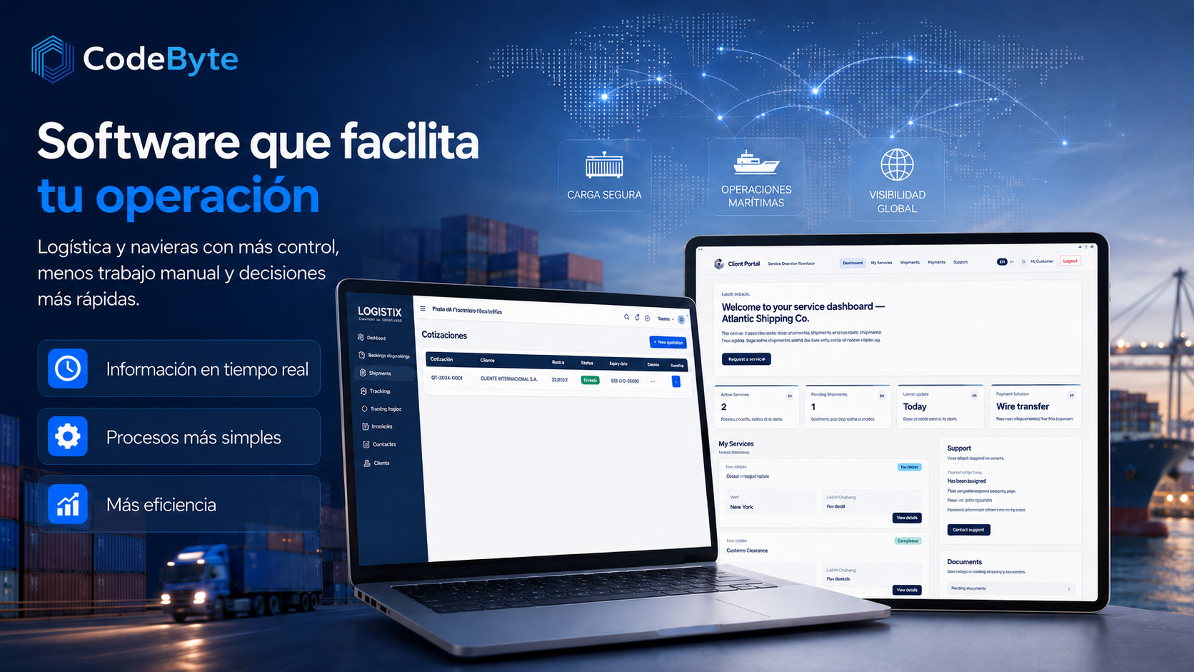 Portal empresarial desarrollado por CodeByte